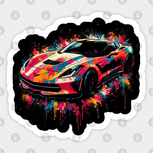 Corvette Sticker by Mi Bonita Designs